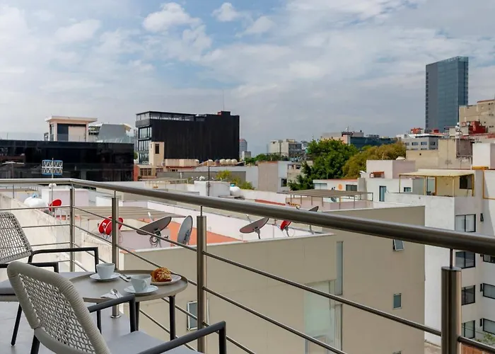307 1br Capitalia Modern With Rooftop Jacuzzi Gym Apartamento México DF